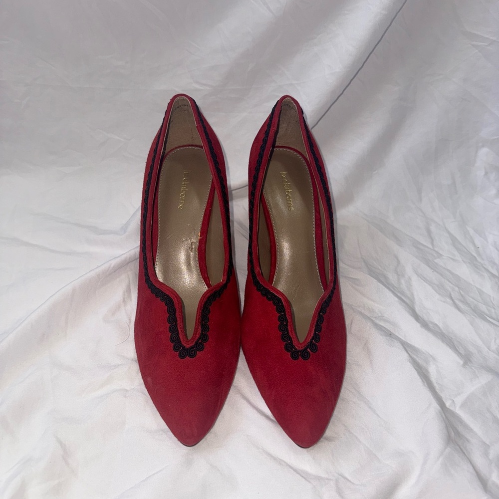 Liz Claiborne Red and Black Heels